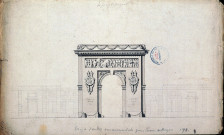 Remparts : projet d'arc de triomphe et de place monumentale à élever à la place de la porte de Noyon à Amiens