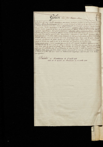 Gobin, Léon Jean Baptiste Remi, né le 22 mars 1894 à Rubescourt (Somme), classe 1914, matricule n° 55, Bureau de recrutement de Péronne