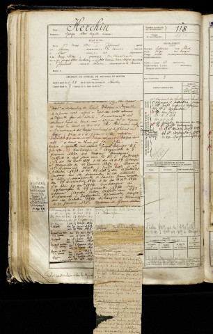 Herchin, Georges Albert Auguste, né le 01 mars 1896 à Gapennes (Somme), classe 1916, matricule n° 118, Bureau de recrutement d'Abbeville