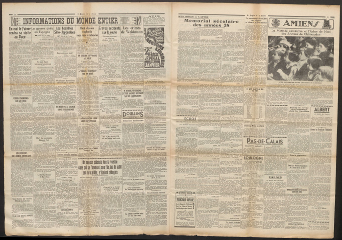 Le Progrès de la Somme, numéro 21297, 3 janvier 1938