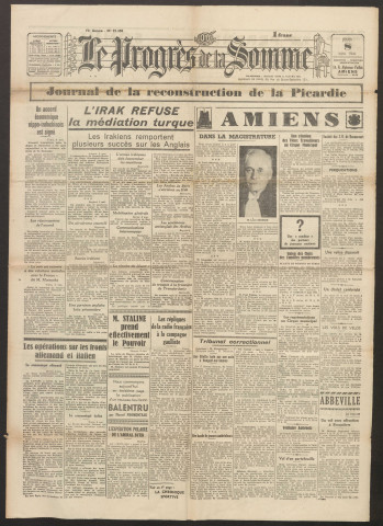 Le Progrès de la Somme, numéro 22350, 8 mai 1941