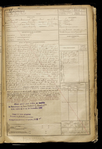 Poirmeur, René Georges Vincent, né le 22 janvier 1898 à Remiencourt (Somme), classe 1918, matricule n° 1462, Bureau de recrutement de Péronne