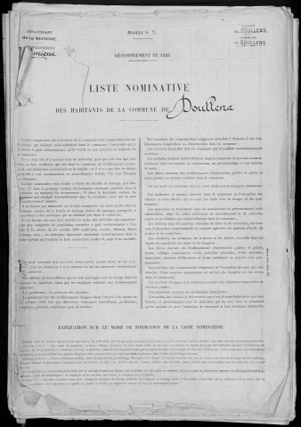 Recensement de la population : Doullens