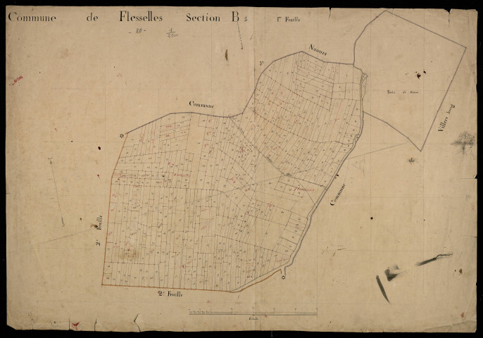 Plan du cadastre napoléonien - Flesselles : B1