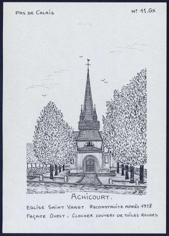 Achicourt (Pas-de-Calais) : église Saint-Vaast - (Reproduction interdite sans autorisation - © Claude Piette)