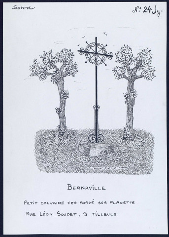 Bernaville : petit calvaire en fer forgé - (Reproduction interdite sans autorisation - © Claude Piette)