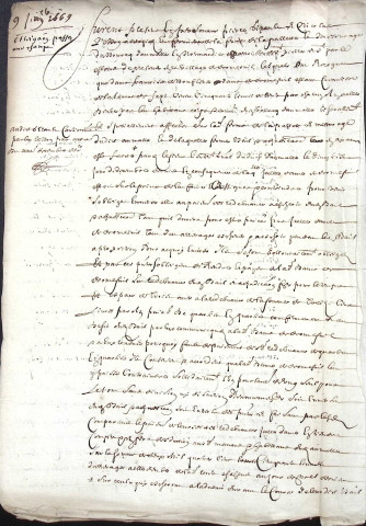 Etude de Me Jean Duval à Amiens (étude n°8). Minutes de l'année 1669