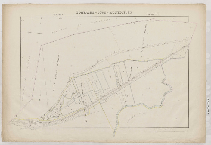 Plan du cadastre rénové - Fontaine-sous-Montdidier : section A3