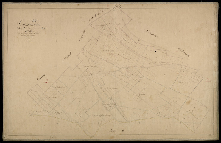 Plan du cadastre napoléonien - Cannessieres : Quarante (Les), A1