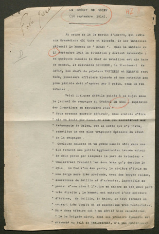 Témoignage de De Grox (Général - Capitaine en 1914) et correspondance avec Jacques Péricard