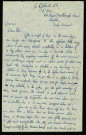 Lt R. Goldwater RA, "B." Mess, RA depot (Marlborough Lines), Deolali, India Command, 6 Oct. 45 : lettre de Raymond Goldwater à son frère Stan
