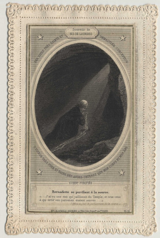 Bernadette se purifiant à la source