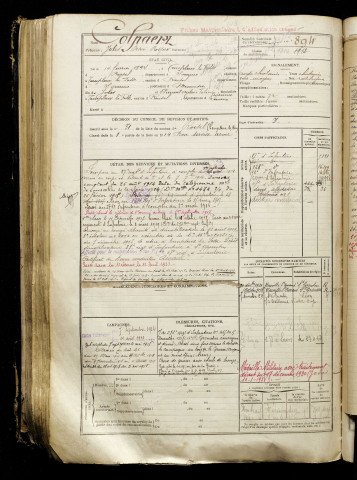 Colpaert, Jules Désiré Prosper, né le 14 février 1894 à Templeux-la-Fosse (Somme), classe 1914, matricule n° 894, Bureau de recrutement de Péronne