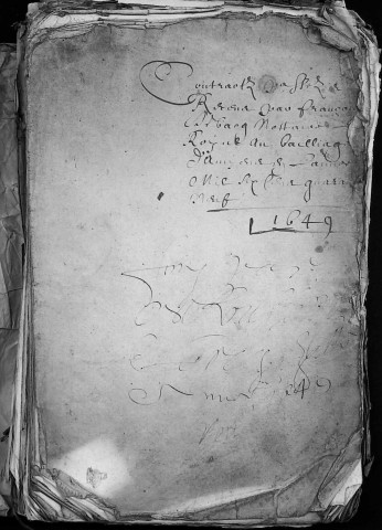 Etude de Me François Debacq à Amiens (étude n°7). Minutes de l'année 1649