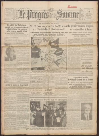 Le Progrès de la Somme, numéro 21759, 18 avril 1939