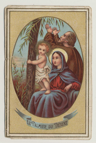 Le palmier du Désert. La Sainte Famille se reposant pendant sa fuite en Egypte
