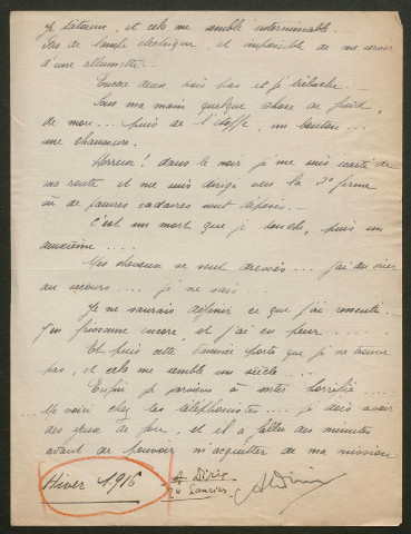 Témoignage de Dirix, A. et correspondance avec Jacques Péricard