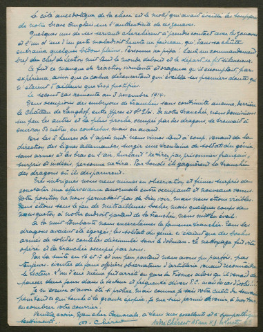 Témoignage de Cherest, André et correspondance avec Jacques Péricard