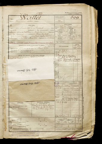 Wallet, Pierre Désiré Arthur, né le 28 février 1901 à Amiens (Somme), classe 1921, matricule n° 509, Bureau de recrutement d'Amiens