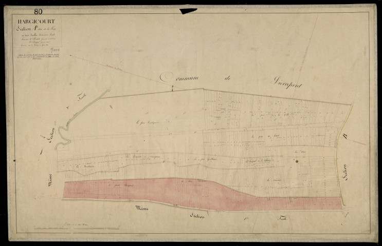 Plan du cadastre napoléonien - Hargicourt : Forêt (La), A3