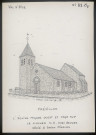 Frépillon (Val-d'Oise) : église façade ouest et façade sud - (Reproduction interdite sans autorisation - © Claude Piette)