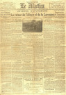 Journal "Le Matin" n° 12.683 du lundi 18 novembre 1918