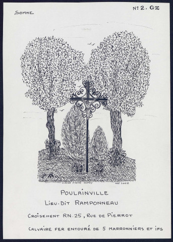 Poulainville, lieu-dit Ramponneau : calvaire en fer - (Reproduction interdite sans autorisation - © Claude Piette)