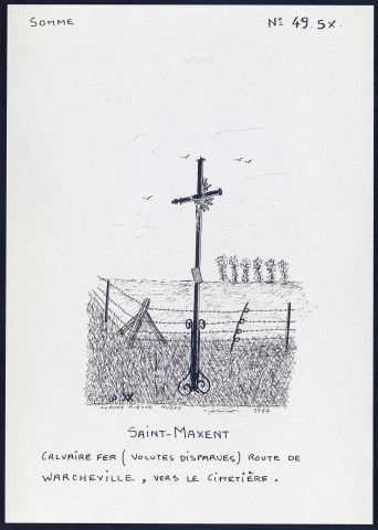 Saint-Maxent : calvaire en fer - (Reproduction interdite sans autorisation - © Claude Piette)