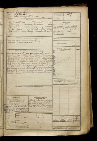 Prache, Robert Auguste, né le 08 avril 1894 à Dromesnil (Somme), classe 1914, matricule n° 617, Bureau de recrutement d'Amiens