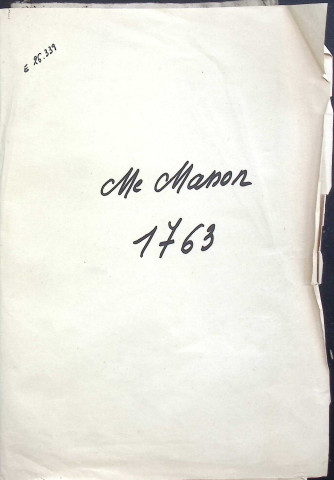 Etude de Me François Rémy Masson à Amiens (étude n°25). Minutes de l'année 1763