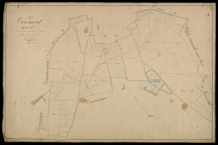 Plan du cadastre napoléonien - Oisemont : C