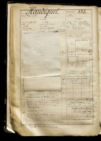 Haudiquet, Pierre André, né le 11 juillet 1883 à Ault (Somme), classe 1903, matricule n° 532, Bureau de recrutement d'Abbeville
