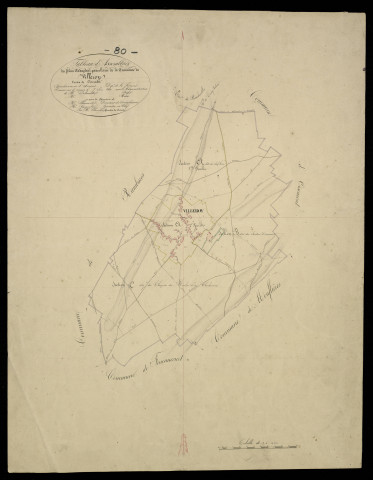 Plan du cadastre napoléonien - Villeroy : tableau d'assemblage