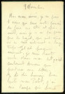 Correspondance d'Alice Patriarche adressée à Gaston Faraud et à ses proches durant la Grande Guerre : les fiançailles, le mariage, la famille, l'annonce du bébé attendu, la disparition de Gaston Faraud tué dans la Somme