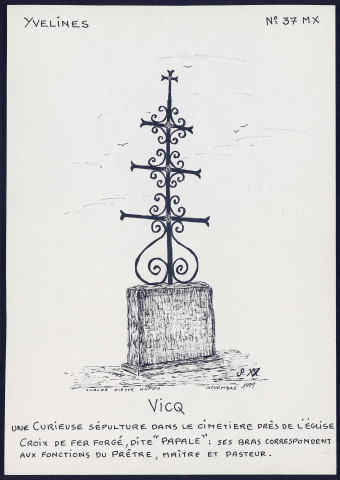Vicq (Yvelines) : sépulture dans le cimetière - (Reproduction interdite sans autorisation - © Claude Piette)