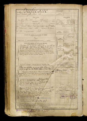 Dufresne, Raphaël Jules Raoul, né le 22 mai 1878 à Ochancourt (Somme), classe 1898, matricule n° 780, Bureau de recrutement d'Abbeville