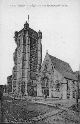 L'Eglise après les bombardements de 1918