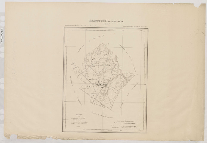 Plan du cadastre rénové - Beaucourt-en-Santerre : tableau d'assemblage (TA)