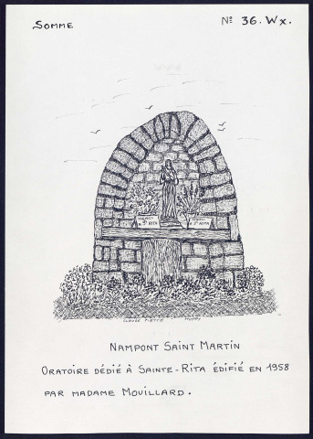 Nampont-Saint-Martin (Somme, France): oratoire dédié à Sainte Rita - (Reproduction interdite sans autorisation - © Claude Piette)
