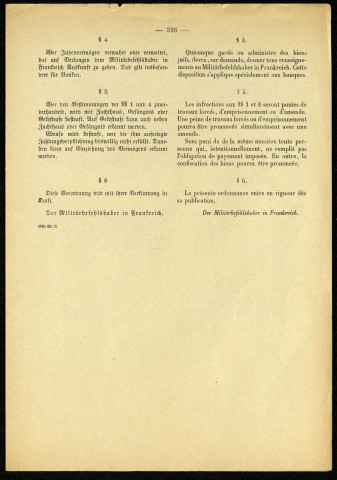 Verordnungsblatt des Militärbefehlshabers in Frankreich n° 49 du 20 décembre 1941. Jounal officiel contenant les ordonnances du Militärbefehlshaber in Frankreich