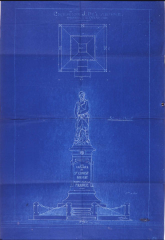 Guerre 1914-1918. Projet de monument aux morts de la commune de Saint-Christ-Briost