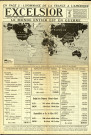Première page du journal "Exclessior" du 06 avril 1917 : "Le Monde entier est en guerre"