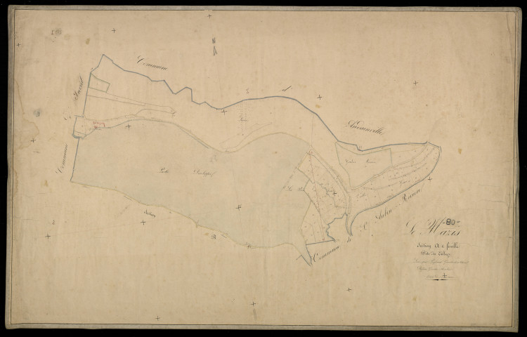 Plan du cadastre napoléonien - Mazis (Le) (Le Mazis) : Village (Le), A1