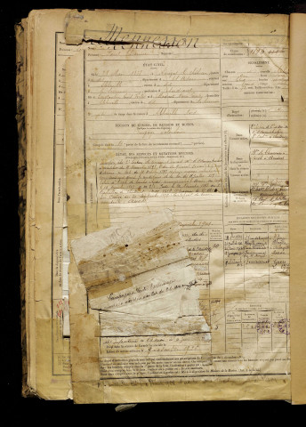 Mennesson, Paul Etienne, né le 28 mai 1878 à Anizy-le-Château (Aisne), classe 1898, matricule n° 502, Bureau de recrutement d'Abbeville