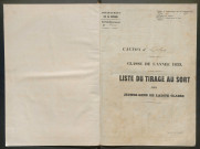 Tirage au sort (arrondissement de Péronne) de l'année 1859