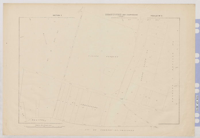 Plan du cadastre rénové - Beaucourt-en-Santerre : section C5