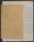 Témoignage de Bacquet, Jean et correspondance avec Jacques Péricard