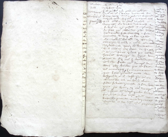 Etude de Me Antoine Limeu à Amiens (étude n°6). Minutes de l'année 1652