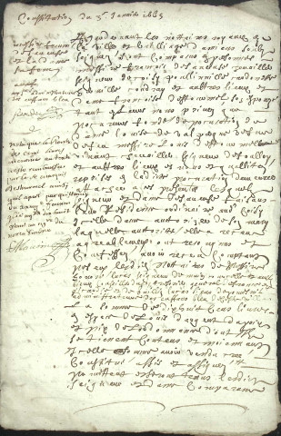 Etude de Me Antoine Limeu à Amiens (étude n°6). Minutes de l'année 1665