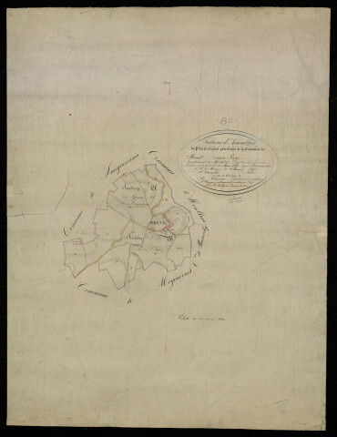 Plan du cadastre napoléonien - Breuil : tableau d'assemblage